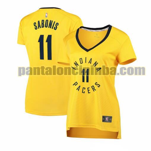 Maglia Donna basket Domantas Sabonis 11 Indiana Pacers Giallo statement edition