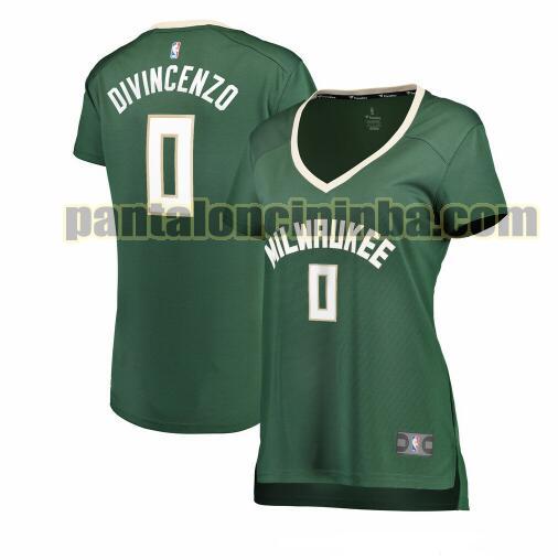 Maglia Donna basket Donte DiVincenzo 0 Milwaukee Bucks Verde icon edition