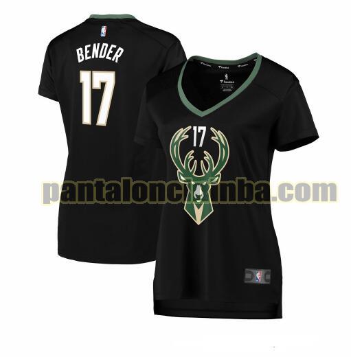 Maglia Donna basket Dragan Bender 17 Milwaukee Bucks Nero statement edition