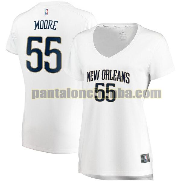 Maglia Donna basket E'Twaun Moore 55 New Orleans Pelicans Bianco association edition