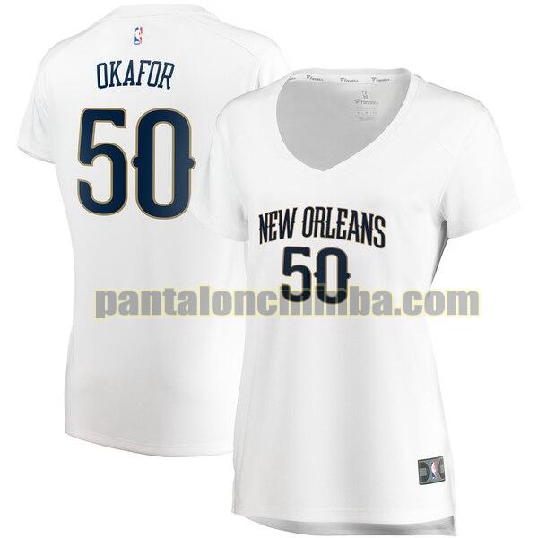 Maglia Donna basket Emeka Okafor 50 New Orleans Pelicans Bianco association edition