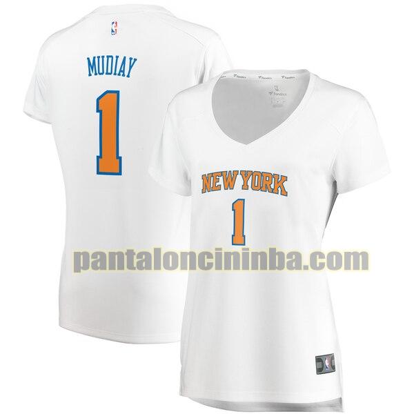 Maglia Donna basket Emmanuel Mudiay 1 New York Knicks Bianco association edition