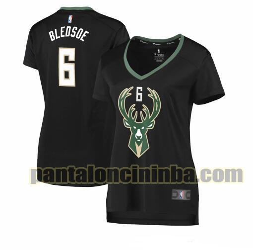 Maglia Donna basket Eric Bledsoe 6 Milwaukee Bucks Nero statement edition