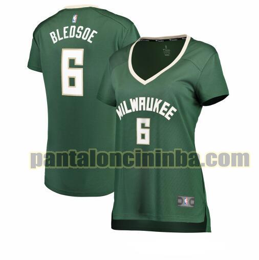 Maglia Donna basket Eric Bledsoe 6 Milwaukee Bucks Verde icon edition