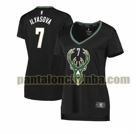 Maglia Donna basket Ersan Ilyasova 7 Milwaukee Bucks Nero statement edition