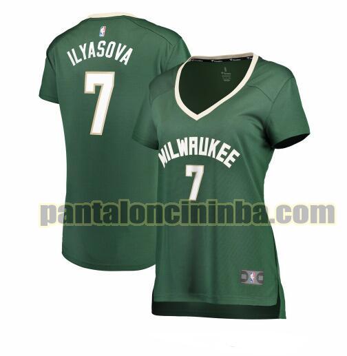 Maglia Donna basket Ersan Ilyasova 7 Milwaukee Bucks Verde icon edition