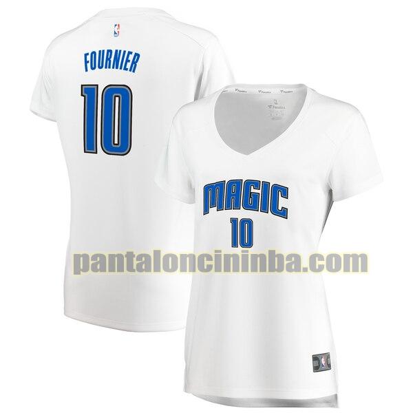 Maglia Donna basket Evan Fournier 10 Orlando Magic Bianco association edition