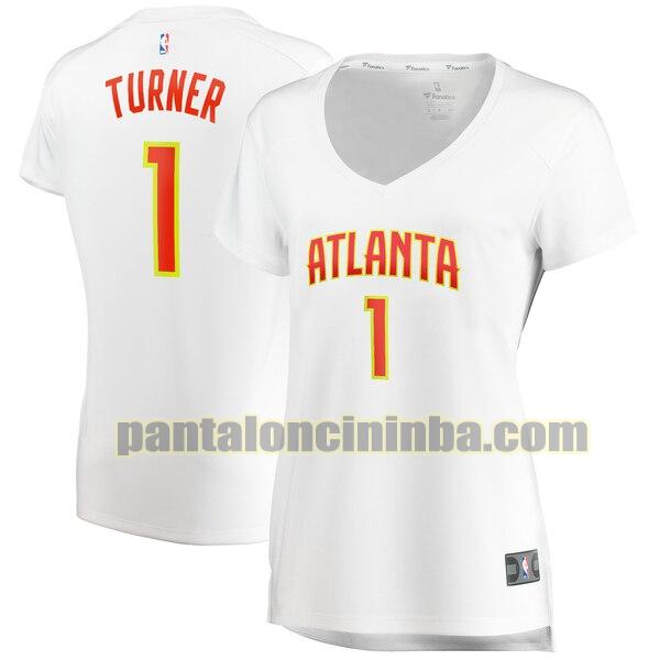 Maglia Donna basket Evan Turner 1 Atlanta Hawks Bianco association edition