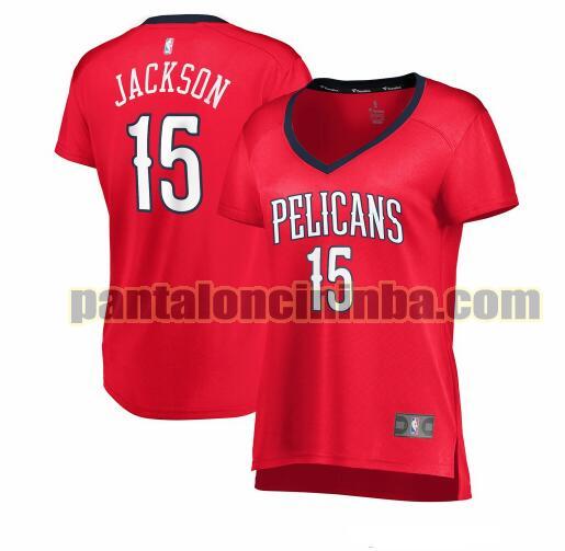 Maglia Donna basket Frank Jackson 15 New Orleans Pelicans Rosso statement edition