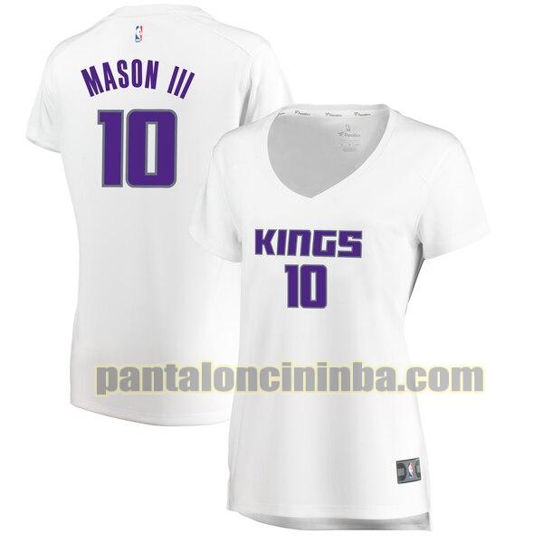 Maglia Donna basket Frank Mason III 10 Sacramento Kings Bianco association edition