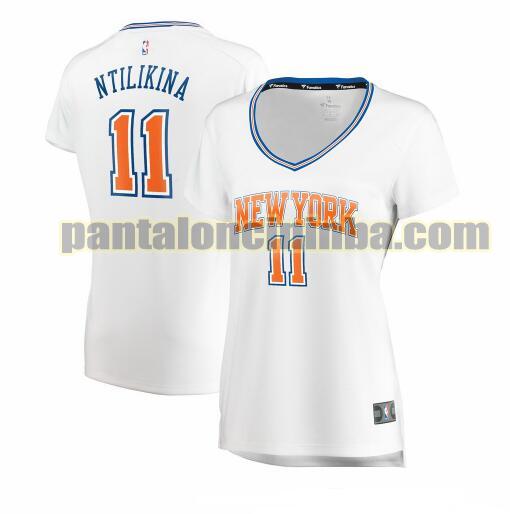 Maglia Donna basket Frank Ntilikina 11 New York Knicks Bianco statement edition