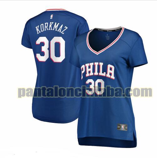 Maglia Donna basket Furkan Korkmaz 30 Philadelphia 76ers Blu icon edition