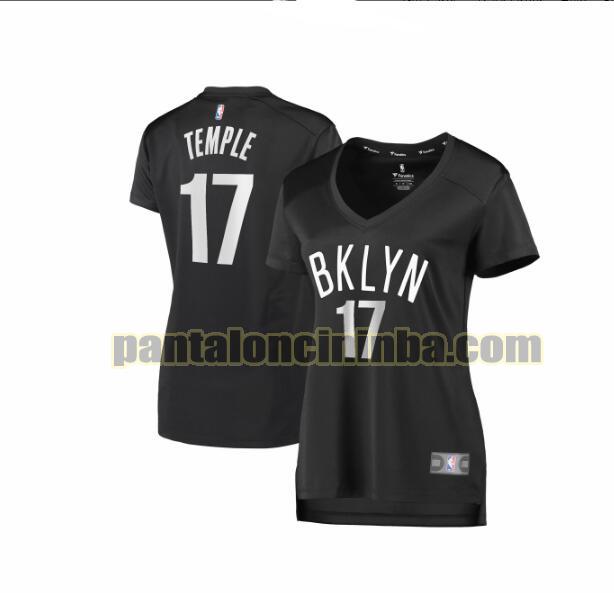 Maglia Donna basket Garrett Temple 17 Brooklyn Nets Nero statement edition