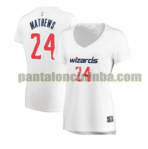 Maglia Donna basket Garrison Mathew 24 Washington Wizards Bianco association edition