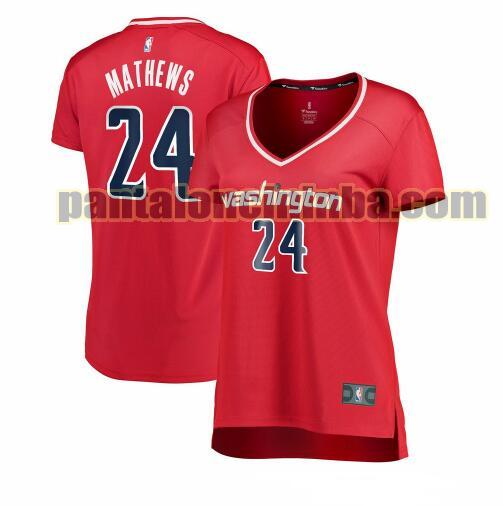 Maglia Donna basket Garrison Mathew 24 Washington Wizards Rosso icon edition