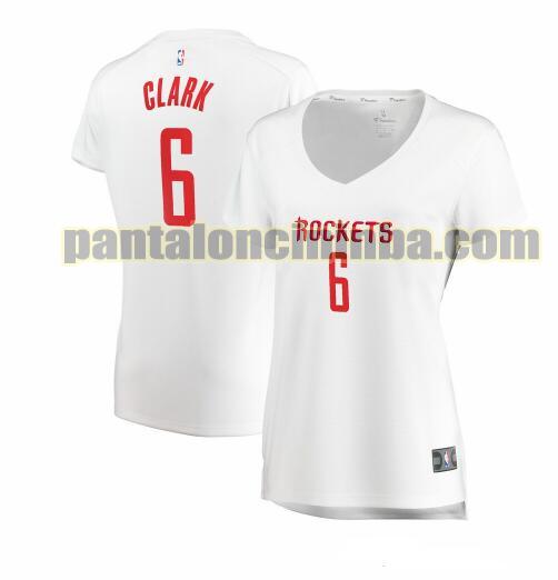 Maglia Donna basket Gary Clark 6 Houston Rockets Bianco association edition