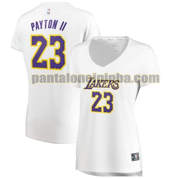 Maglia Donna basket Gary Payton 23 Los Angeles Lakers Bianco association edition