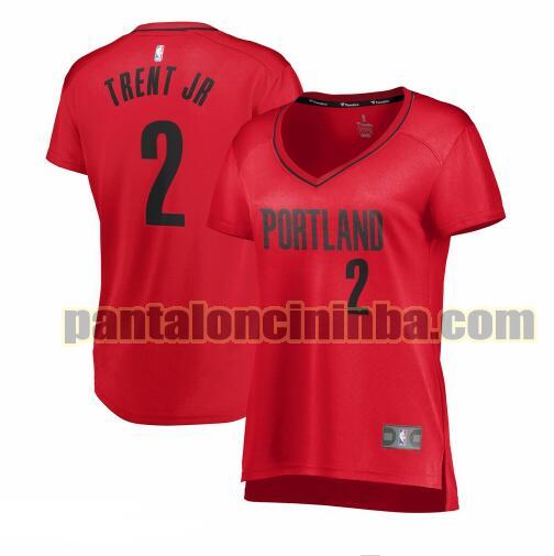 Maglia Donna basket Gary Trent Jr. 2 Portland Trail Blazers Rosso statement edition