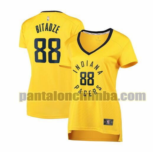 Maglia Donna basket Goga Bitadze 88 Indiana Pacers Giallo statement edition