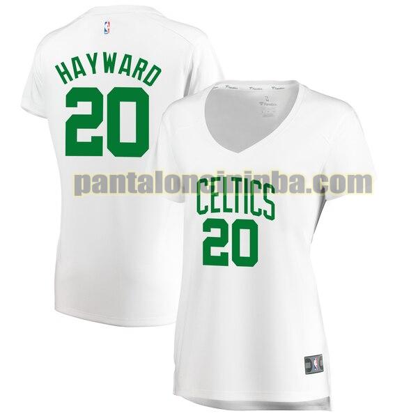 Maglia Donna basket Gordon Hayward 20 Boston Celtics Bianco association edition