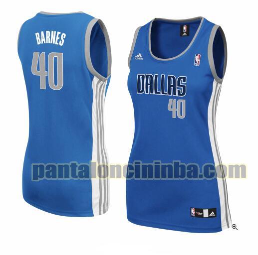 Maglia Donna basket Harrison Barnes 40 Dallas Mavericks Blu Replica