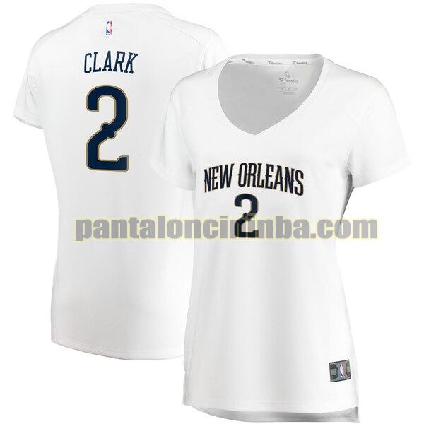 Maglia Donna basket Ian Clark 2 New Orleans Pelicans Bianco association edition