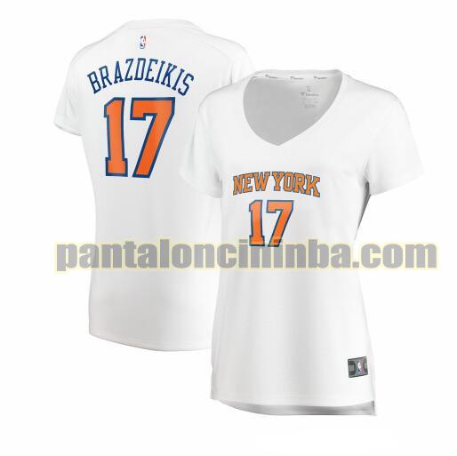 Maglia Donna basket Ignas Brazdeikis 17 New York Knicks Bianco association edition