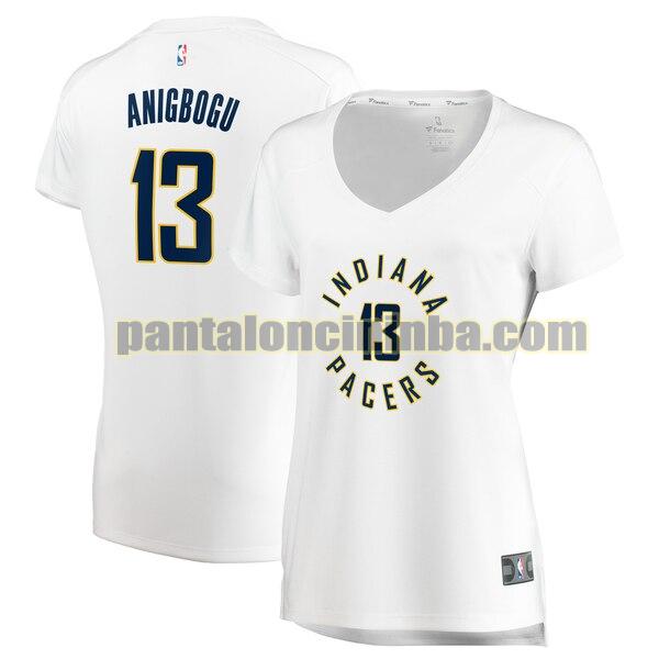 Maglia Donna basket Ike Anigbogu 13 Indiana Pacers Bianco association edition