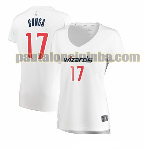 Maglia Donna basket Isaac Bonga 17 Washington Wizards Bianco association edition