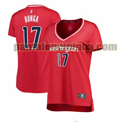 Maglia Donna basket Isaac Bonga 17 Washington Wizards Rosso icon edition