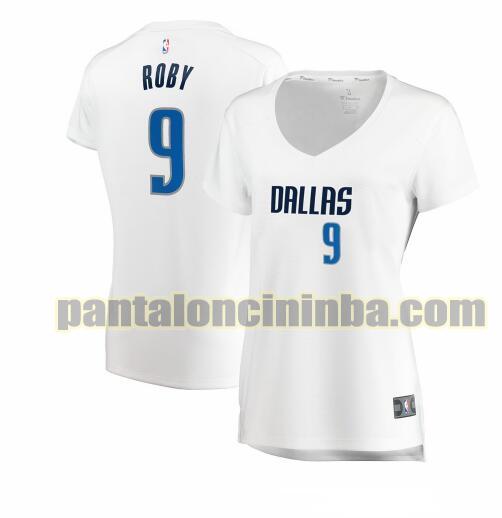 Maglia Donna basket Isaiah Roby 9 Dallas Mavericks Bianco association edition