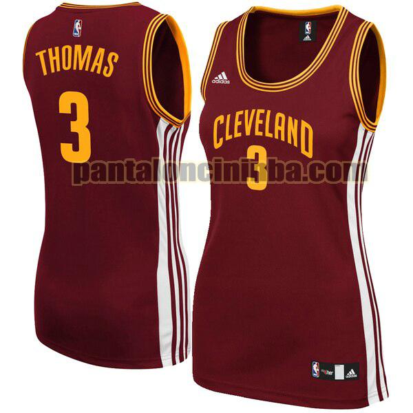 Maglia Donna basket Isaiah Thomas 3 Cleveland Cavaliers Rosso Replica