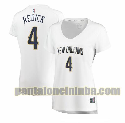 Maglia Donna basket JJ Redick 4 New Orleans Pelicans Bianco association edition