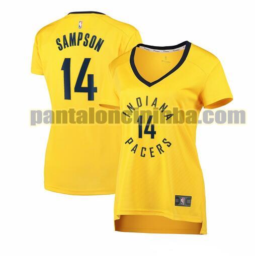 Maglia Donna basket JaKarr Sampson 14 Indiana Pacers Giallo statement edition