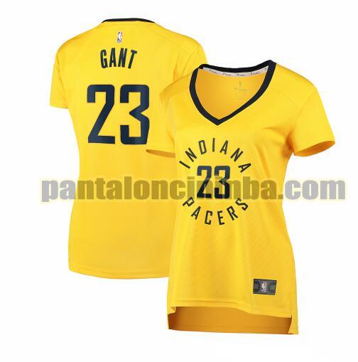 Maglia Donna basket JaKeenan Gant 23 Indiana Pacers Giallo statement edition