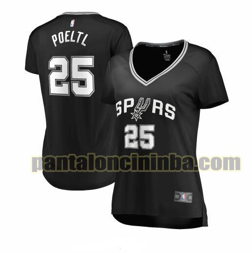 Maglia Donna basket Jakob Poeltl 25 San Antonio Spurs Nero icon edition