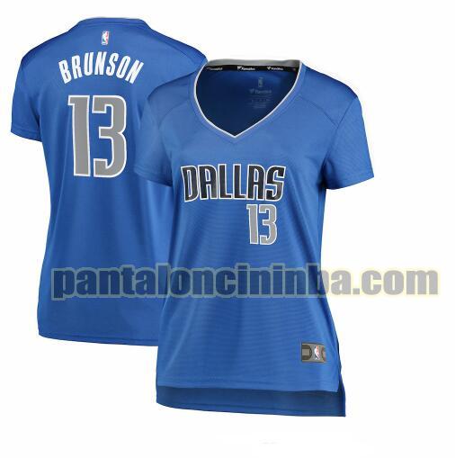 Maglia Donna basket Jalen Brunson 13 Dallas Mavericks Blu icon edition