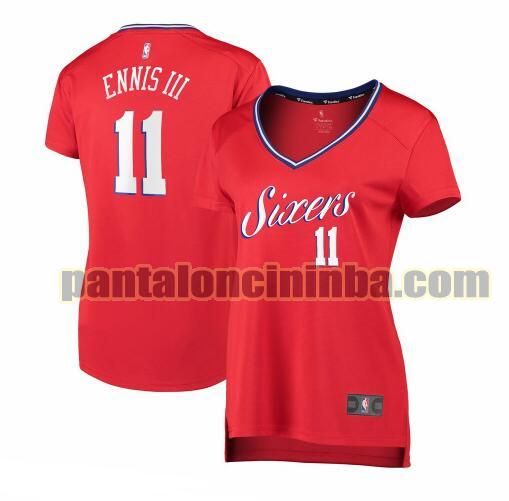 Maglia Donna basket James Ennis 11 Philadelphia 76ers Rosso statement edition