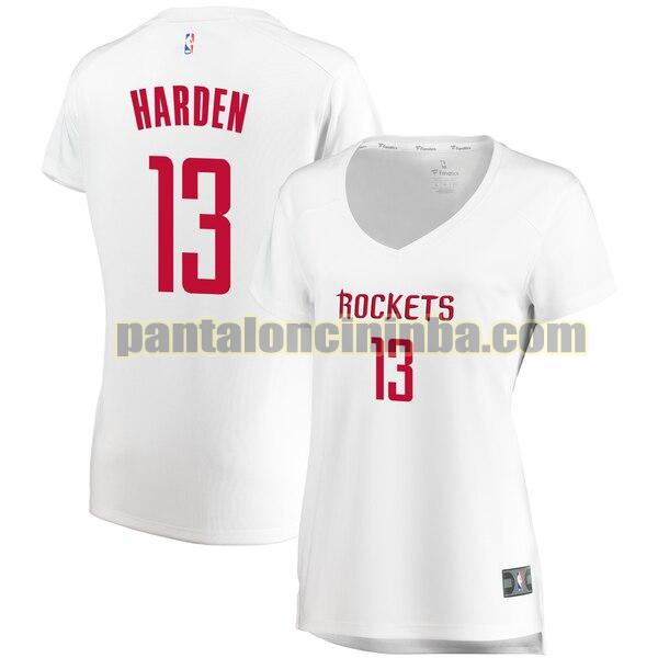 Maglia Donna basket James Harden 13 Houston Rockets Bianco association edition