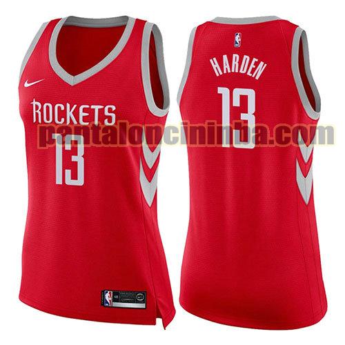 Maglia Donna basket James Harden 13 Houston Rockets Rosso Icon 2017-18