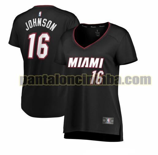 Maglia Donna basket James Johnson 16 Miami Heat Nero icon edition