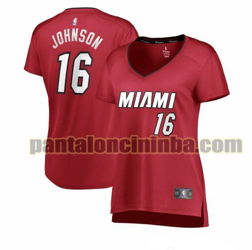 Maglia Donna basket James Johnson 16 Miami Heat Rosso statement edition