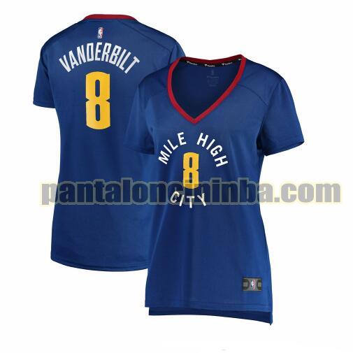 Maglia Donna basket Jarred Vanderbilt 8 Denver Nuggets Blu statement edition