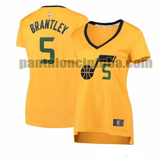 Maglia Donna basket Jarrell Brantley 5 Utah Jazz Giallo statement edition