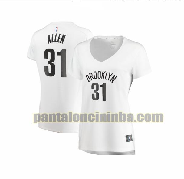 Maglia Donna basket Jarrett Allen 31 Brooklyn Nets Bianco association edition