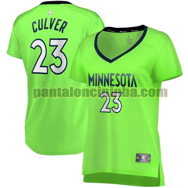 Maglia Donna basket Jarrett Culver 23 Minnesota Timberwolves Verde statement edition