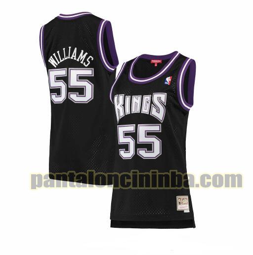 Maglia Donna basket Jason Williams 55 Sacramento Kings Nero hardwood classics