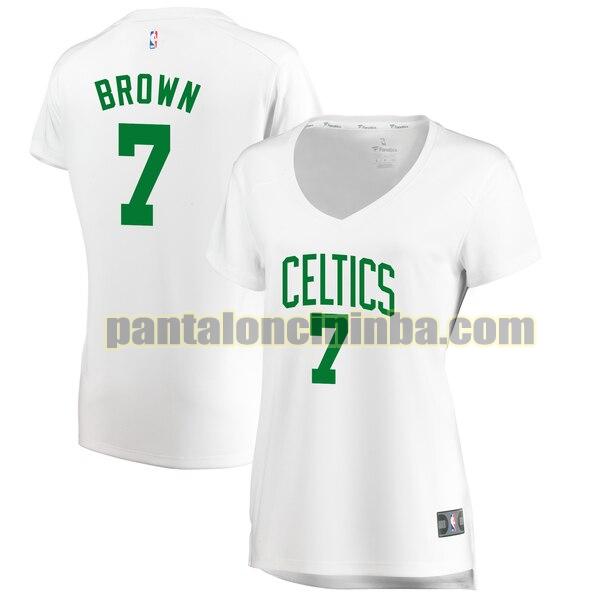 Maglia Donna basket Jaylen Brown 7 Boston Celtics Bianco association edition