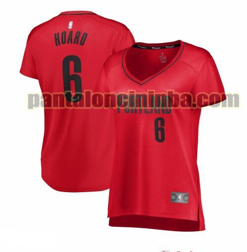 Maglia Donna basket Jaylen Hoard 6 Portland Trail Blazers Rosso statement edition