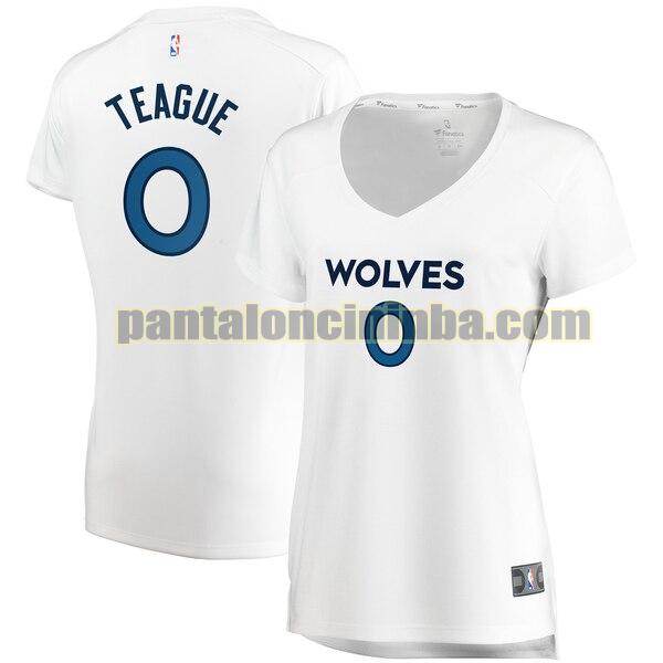 Maglia Donna basket Jeff Teague 0 Minnesota Timberwolves Bianco association edition